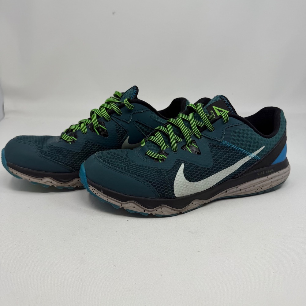 Nike Juniper Trail Running Shoes Mens 8 Teal Green Blue Black CW3808-301